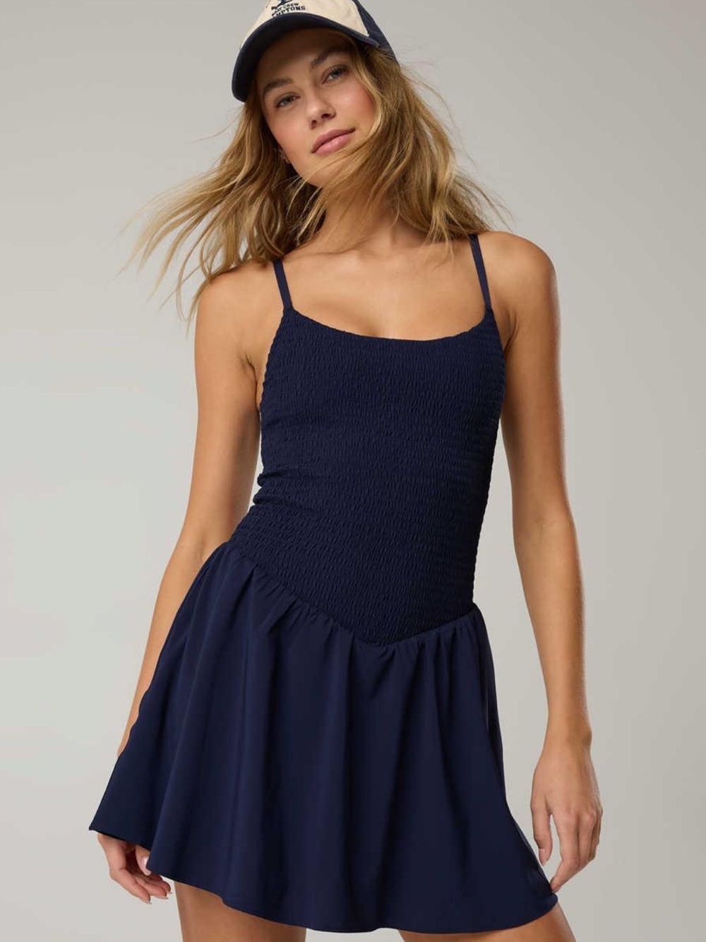 OFFLINE by aerie real me smocked flowy dress